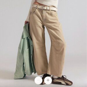 We The Free Good Luck Mid-Rise Barrel Jeans